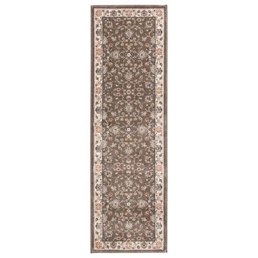 Central Oriental Minerva Maneli Latte and Alabaster 2"3" x 7"7" Runner, , large