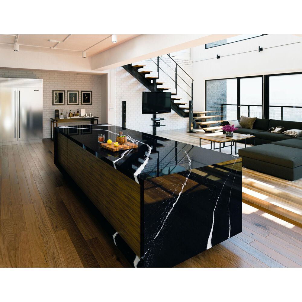 Cambria Luxury Mersey 3cm Quartz Countertop in Black, , large