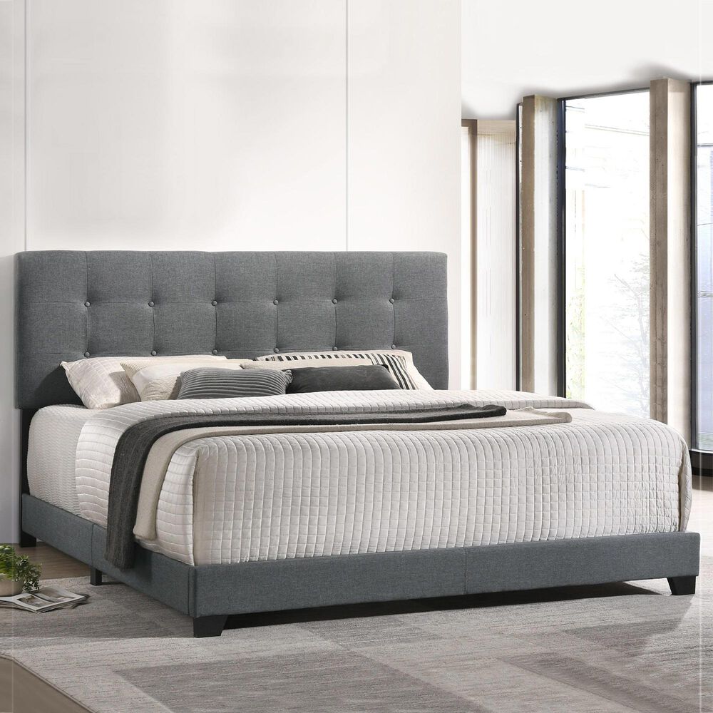 Hawthorne Furniture Addyson Upholstered King Bed in Gunmetal, , large