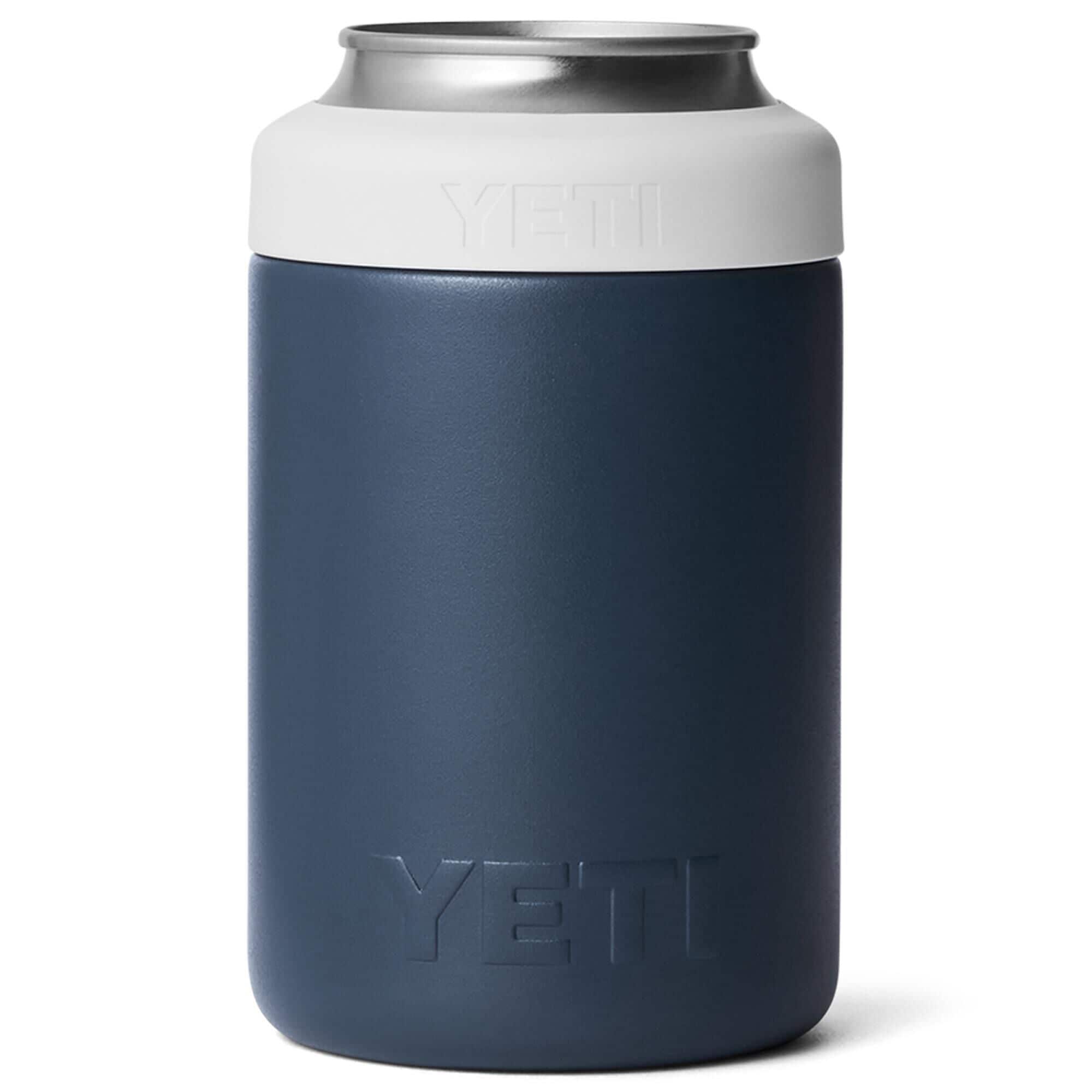 YETI Rambler 12 Oz Colster Can Cooler in Navy, White and Badge