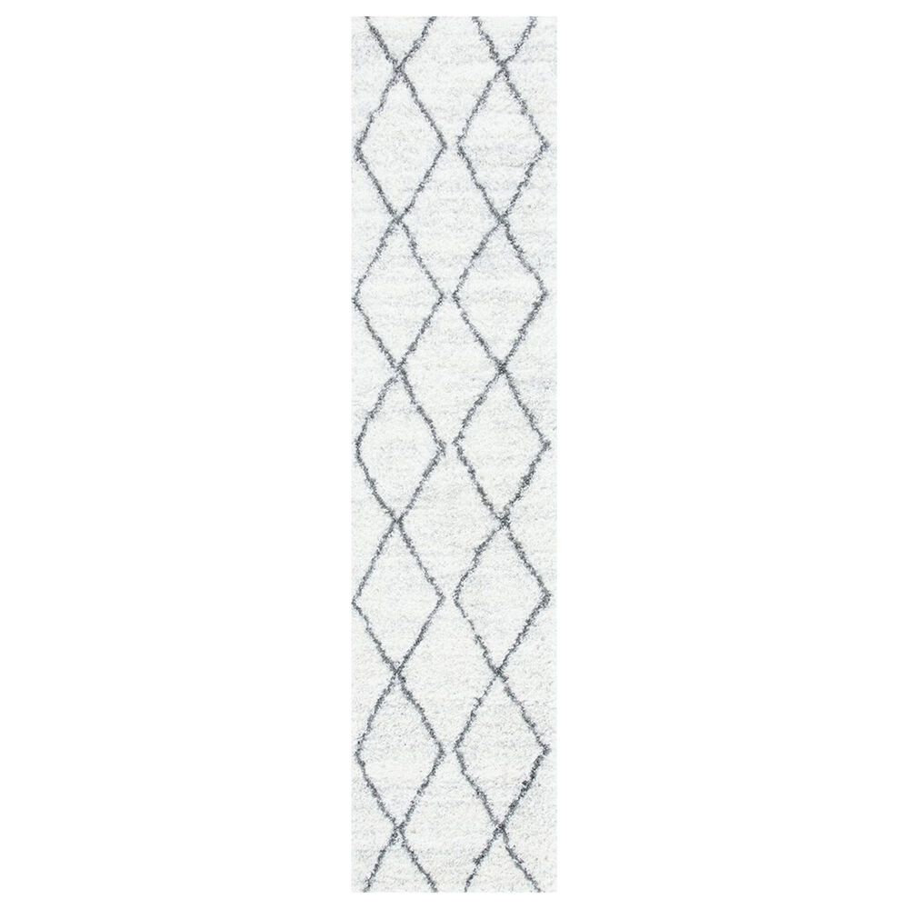 Safavieh August Shag AUG582A 2"2" x 9" Ivory and Grey Runner, , large