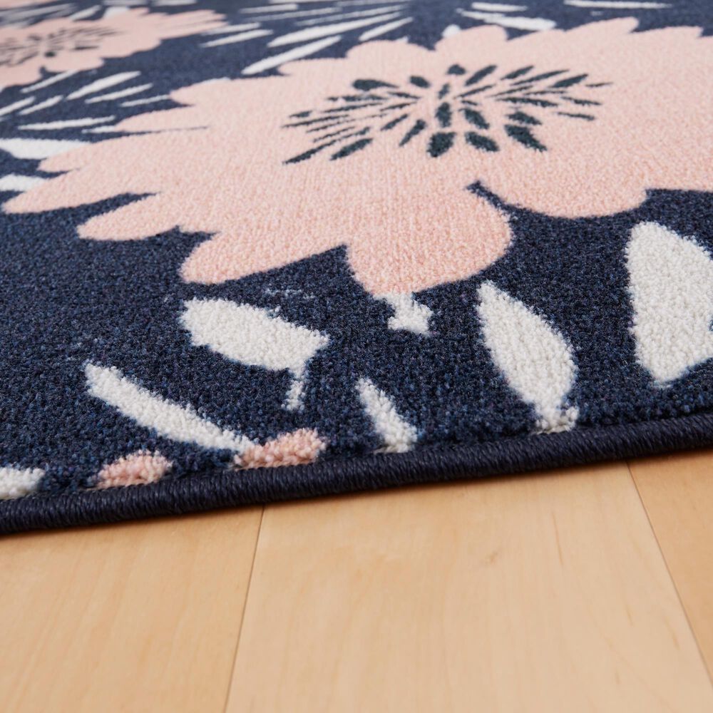 Karastan Prismatic 5&#39; x 8&#39; Navy and Pink Kids Area Rug, , large
