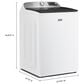 Maytag 5.3 Cu. Ft. Smart Pet Pro Top Load Impeller Washer and 7.4 Cu. Ft. Electric Smart Top Load Dryer Laundry Pair in White, , large