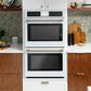 Cafe 2-Piece Kitchen Package with Matte White 30" Smart Built-In Convection Double Wall Oven and Stainless Steel 36" Touch Control Induction Cooktop, , large