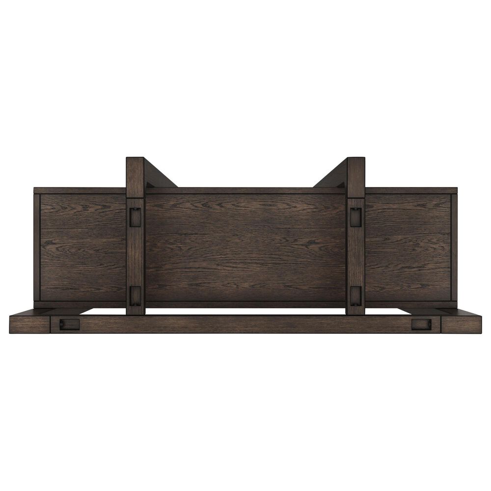 Ashley Breckington 3-Piece Desk with Bookcase and Chair Set in Dark Brown, , large