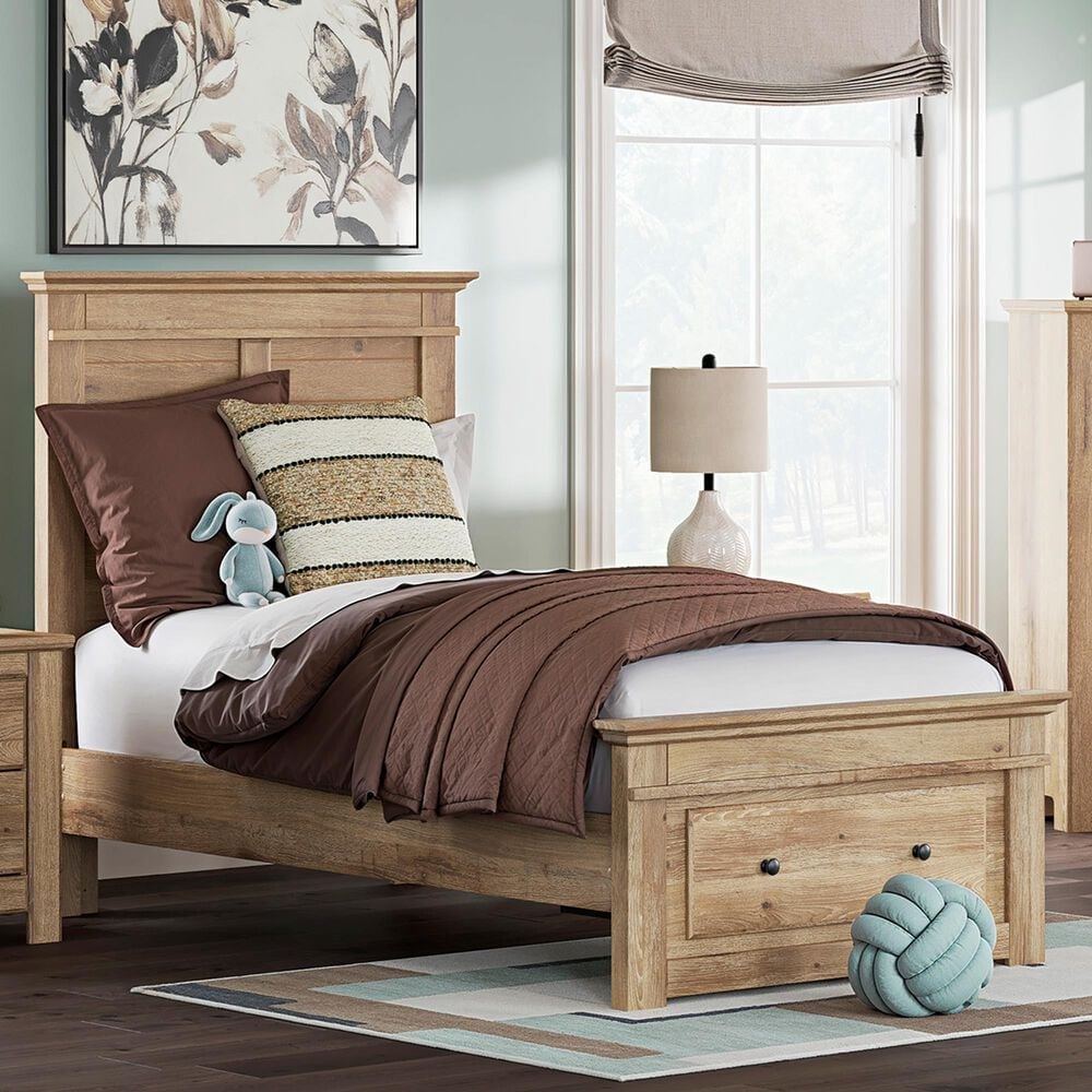 Ashley Makidern Twin Storage Bed with Drawer in Tan, , large