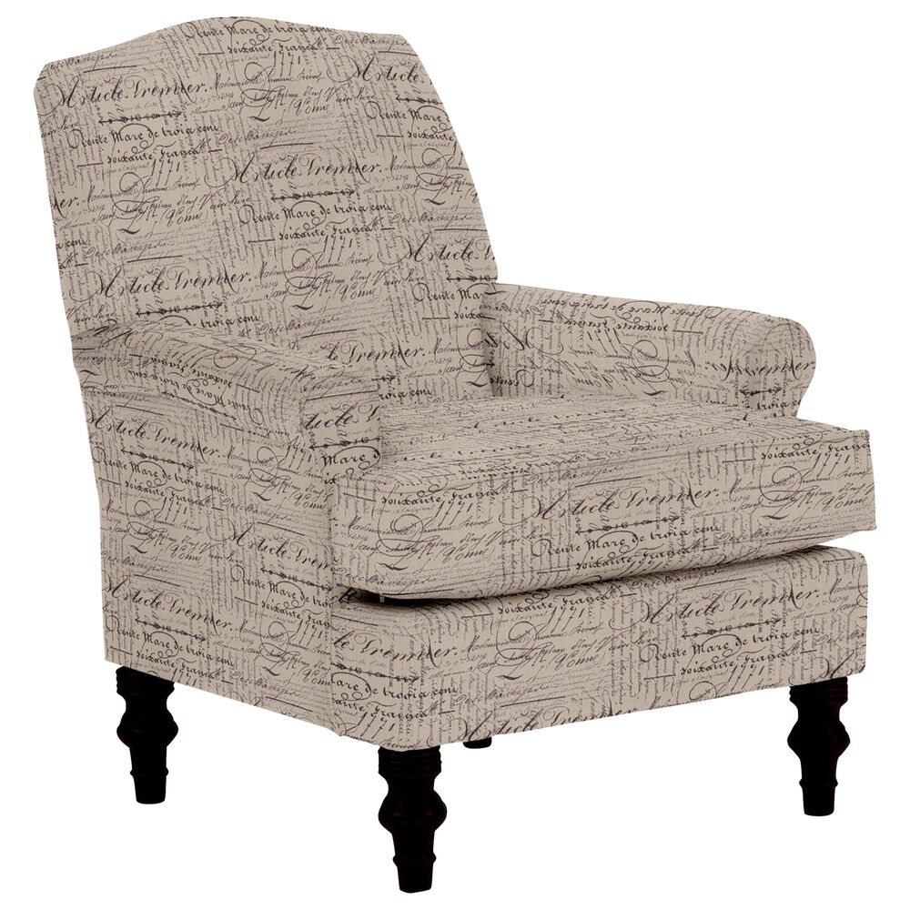 Best Home Furnishings Tyne Accent Chair with Linen Cushion and Espresso Finish, , large