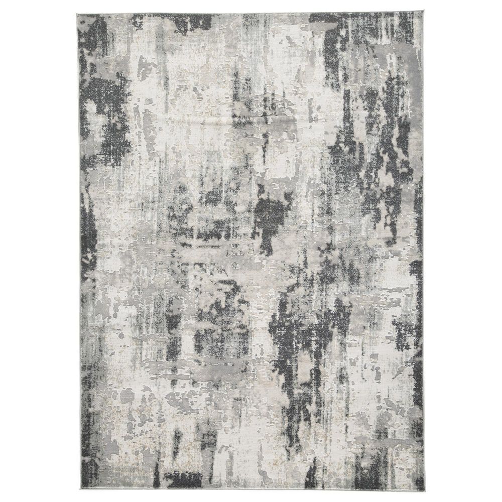 Ashley Mazatl 7"10" x 10"2" Gray and Cream Area Rug, , large