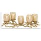 Maple and Jade 19" x 6" Hurricane Lamp in Gold, , large