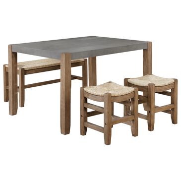 Timberlake Newport 4-Piece Rectangular Dining Set in Light Amber and Gray, , large
