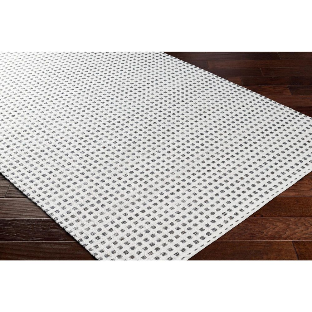 Surya Ariel White and Charcoal 10&#39; x 14 Area Rug, , large