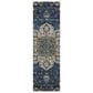 Dalyn Rug Company Silk Road Navy, Beige, Ivory, Gold, Copper and Gray 2"3" x 7"6" Runner, , large