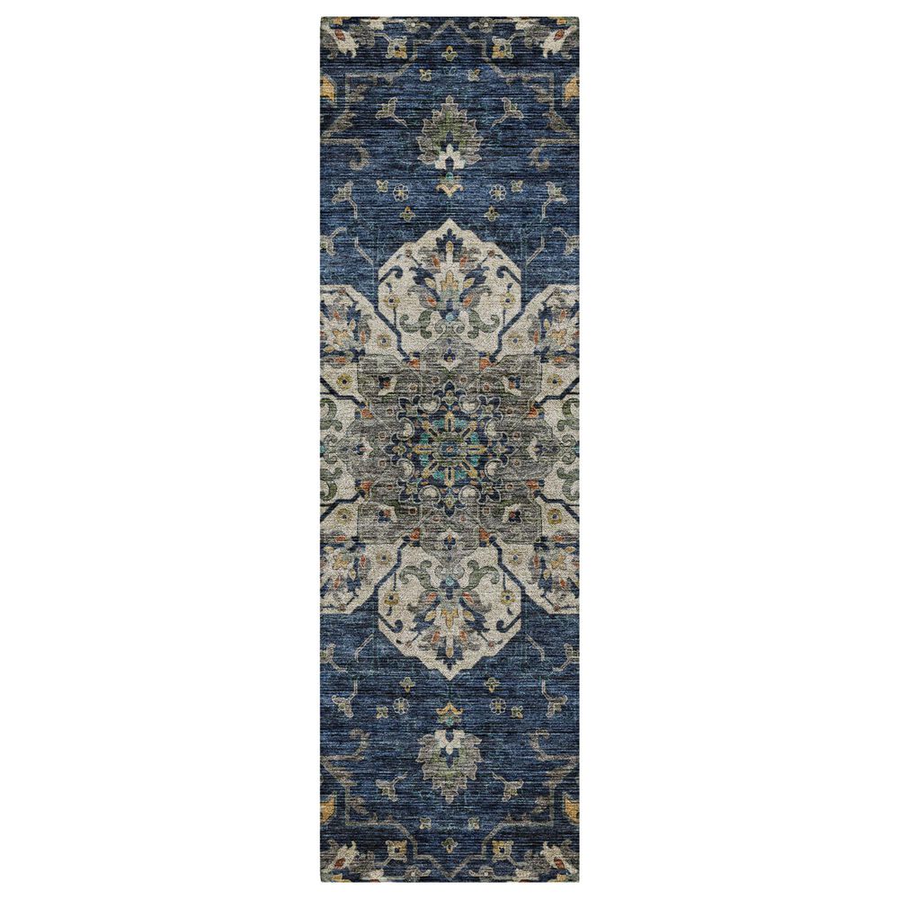 Dalyn Rug Company Silk Road Navy, Beige, Ivory, Gold, Copper and Gray 2"3" x 7"6" Runner, , large