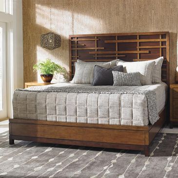 Tommy Bahama Home Island Fusion California King Panel Bed in Dark Walnut, , large