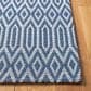 Safavieh Martha Stewart Cotton MSR405M 4" x 6" Blue and Grey Area Rug, , large