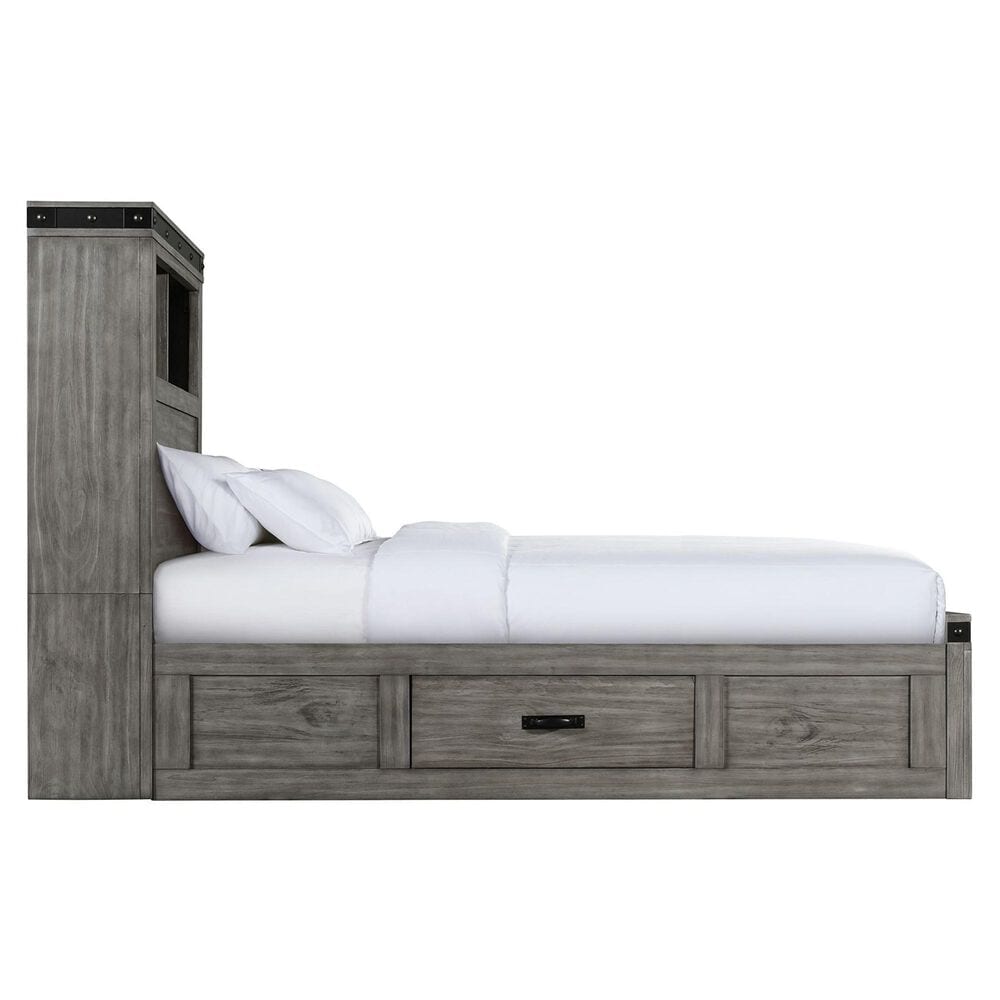 Mayberry Hill Wade Full Storage Bed in Brushed Ash Gray, , large