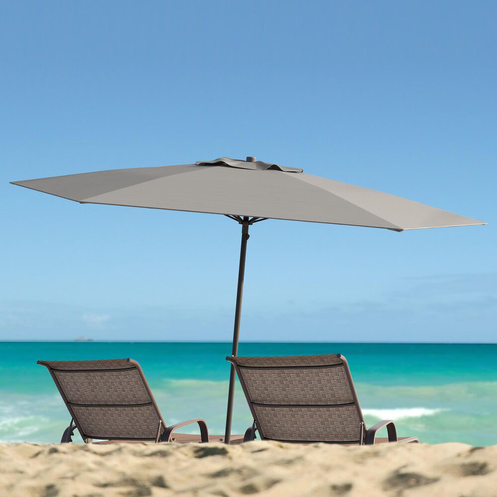 CorLiving 7.5' UV & Wind Resistant Umbrella in Sand Grey, , large