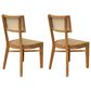 Hearth and Haven Netro Outdoor Dining Chair in Light Brown and Teak (Set of 2), , large