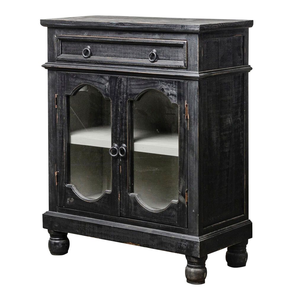 Rustic Imports Cupboard in Black with Gray Interior, , large