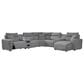 Ashley ModMax II 7-Piece Power Reclining Symmetrical Sectional in Salt and Pepper, , large