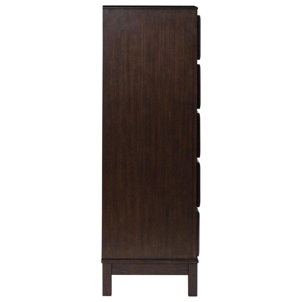 Ashley Vanmore 5-Piece King Storage Bedroom Set in Dark Brown, , large