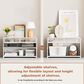 HOMLUX 3-Tier Storage Cabinet with Adjustable Shelves in White, , large