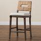 Baxton Studio Porsha Counter Stool in Dark Brown and Natural, , large