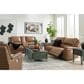 Ashley Trasimeno Power Reclining Loveseat with Console in Caramel, , large