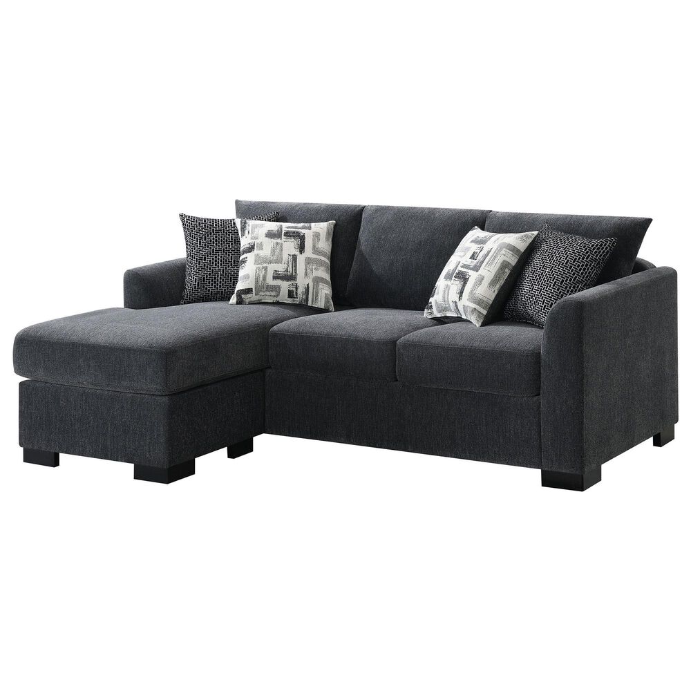 Coaster Storey 2-Piece Stationary Reversible Sleeper Sectional in Dark Grey, , large