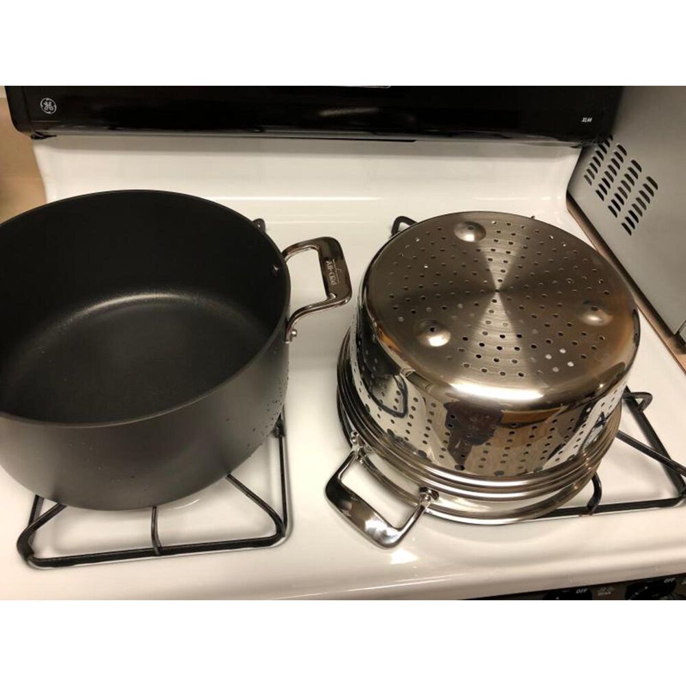 All-Clad 7 Qt Essentials Nonstick Multi-Pot in Black and Silver, , large