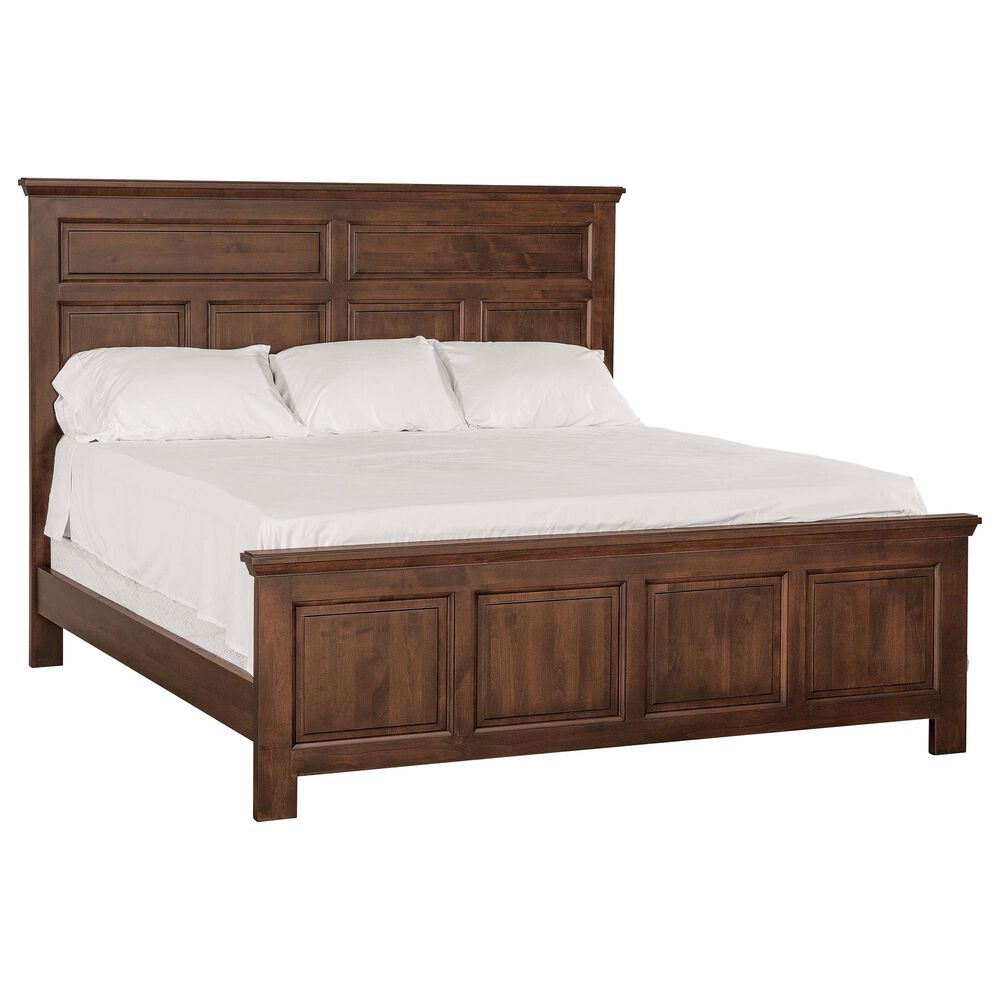 Archbold Furniture Heritage Estate King Panel Bed in Brown Mahogany, , large