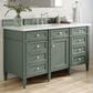 James Martin Vanities Brittany 30" Single Bathroom Vanity in Smokey Celadon with 3 cm White Zeus Quartz Top and Rectangular Sink, , large