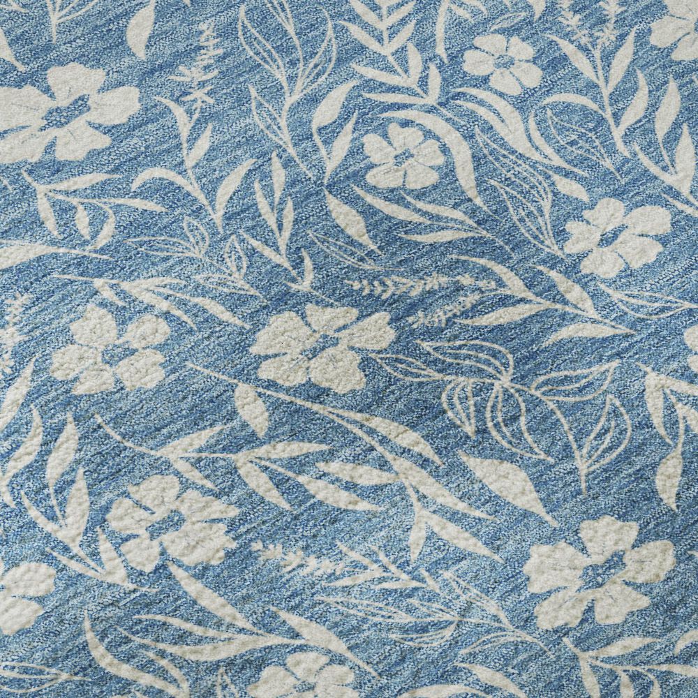 Dalyn Rug Company Soft Essentials Floral Denim 3' x 5' Indoor/Outdoor Area Rug, , large