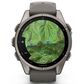 Garmin fenix 9 Smartwatch 43mm Titanium with Pebble Gray Silicone Band, , large