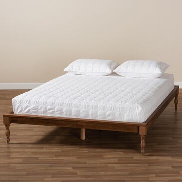 Baxton Studio Romy King Bed Frame in Ash, , large