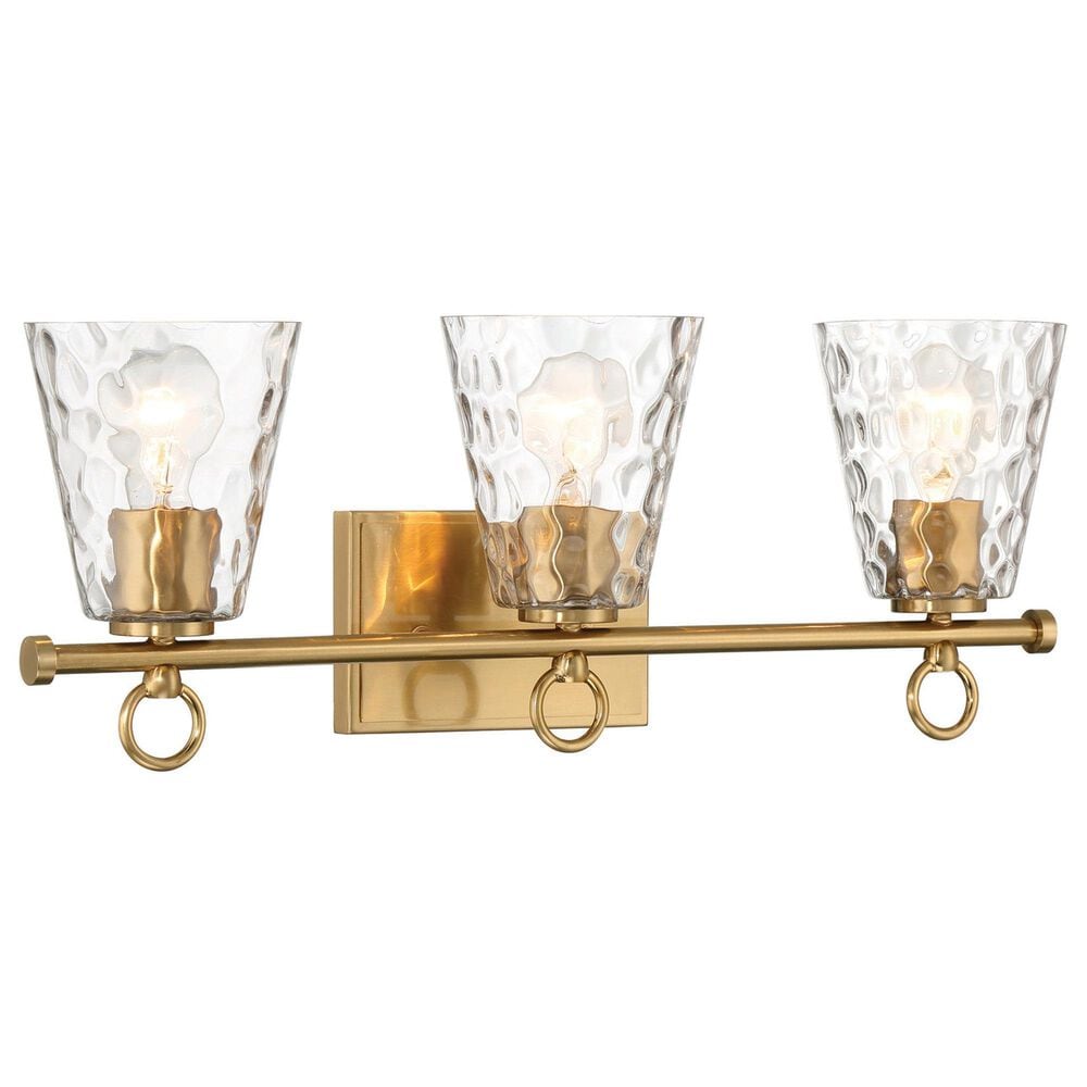 Creative Coop Imogen 3-Light Vanity Light in Brushed Gold, , large
