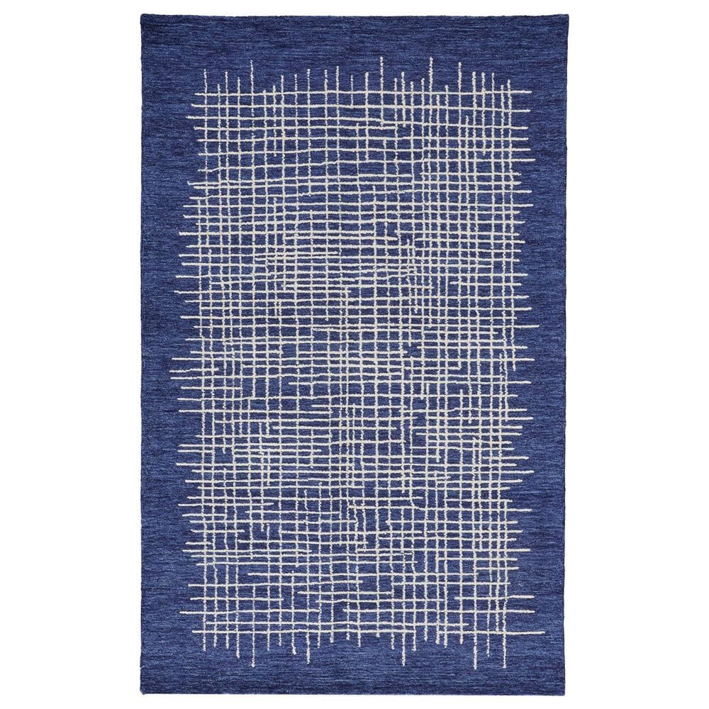 Feizy Maddox 5" x 8" Navy Area Rug, , large