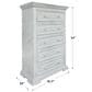 Fallridge Terra White 5 Drawer Chest in Vintage White, , large
