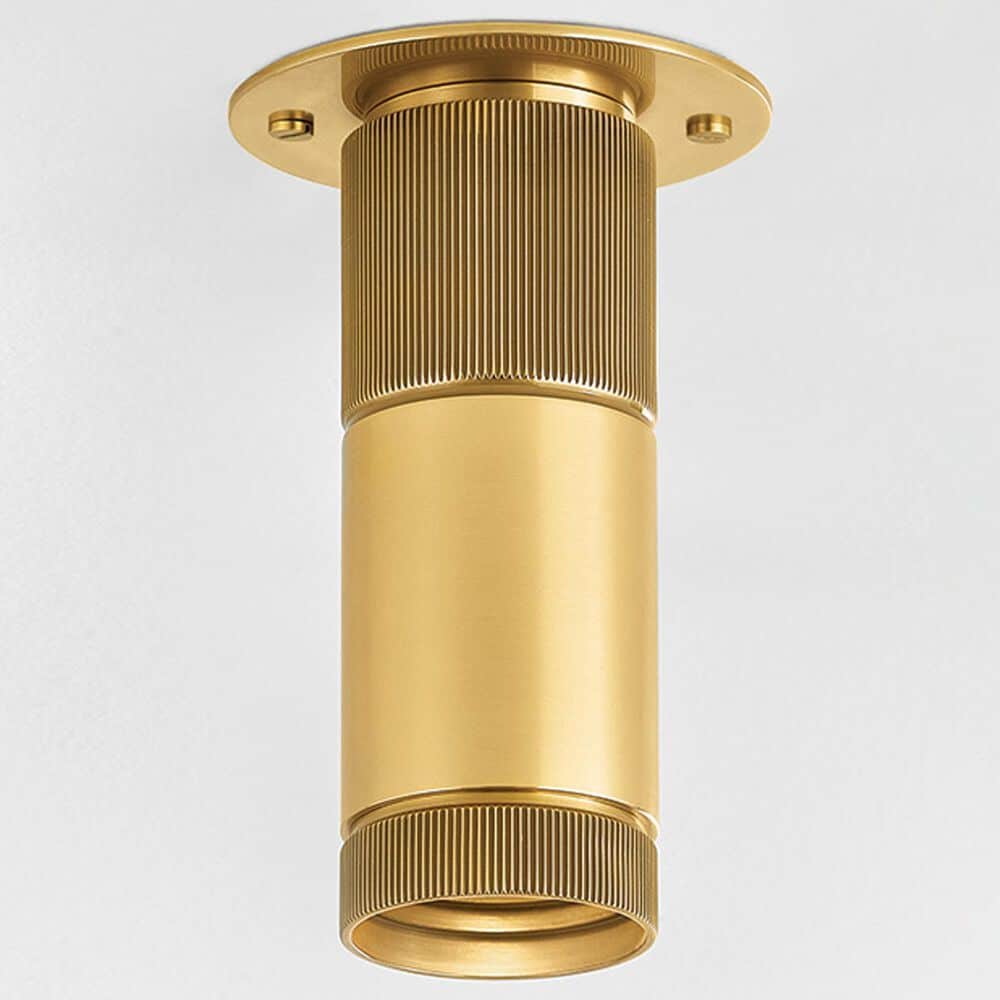 Hudson Valley Lighting Dighton 1-Light Flush Mount in Aged Brass, , large