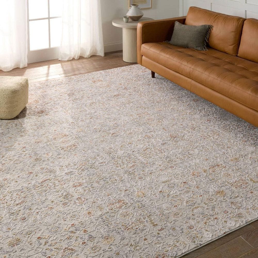 Jaipur Cirque Waverly Pumice Stone, White Alyssum, Turbulence, Dull Gold and Cashew 8&#39; x 10&#39; Area Rug, , large
