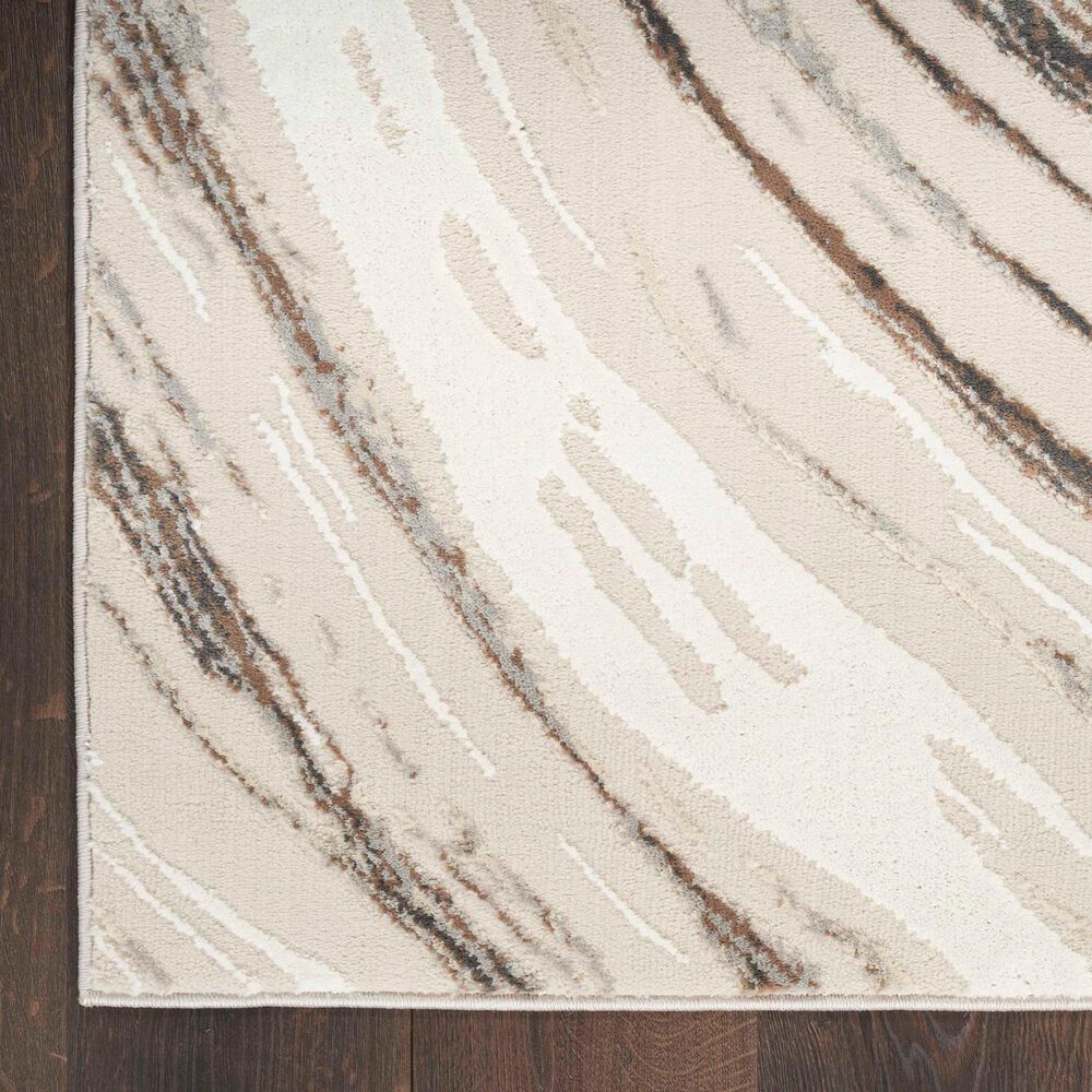 Nourison Sustainable Trends SUT05 2&#39;2&quot; x 7&#39;6&quot; Beige and Grey Runner, , large
