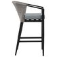 Armen Living Aileen Patio Bar Stool in Dark Gray, , large