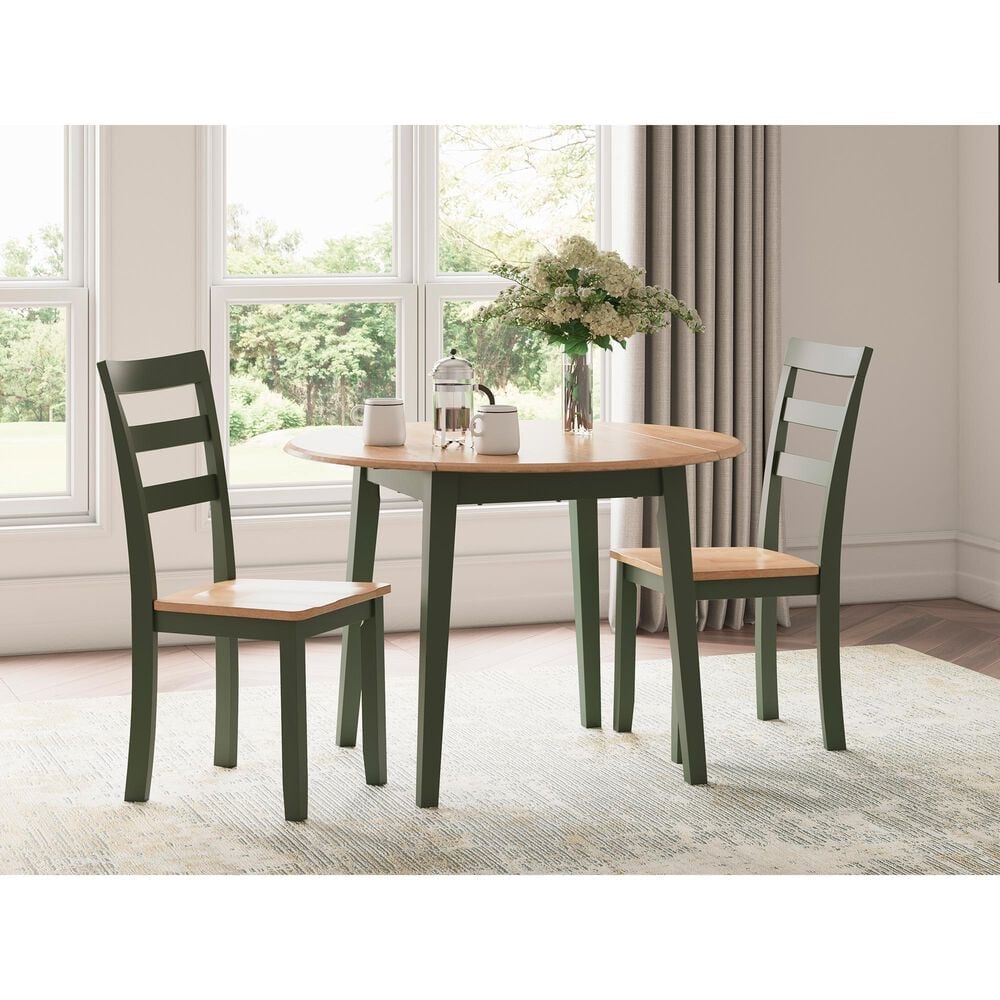 Ashley Gesthaven Dining Table in Natural and Green - Table Only, , large
