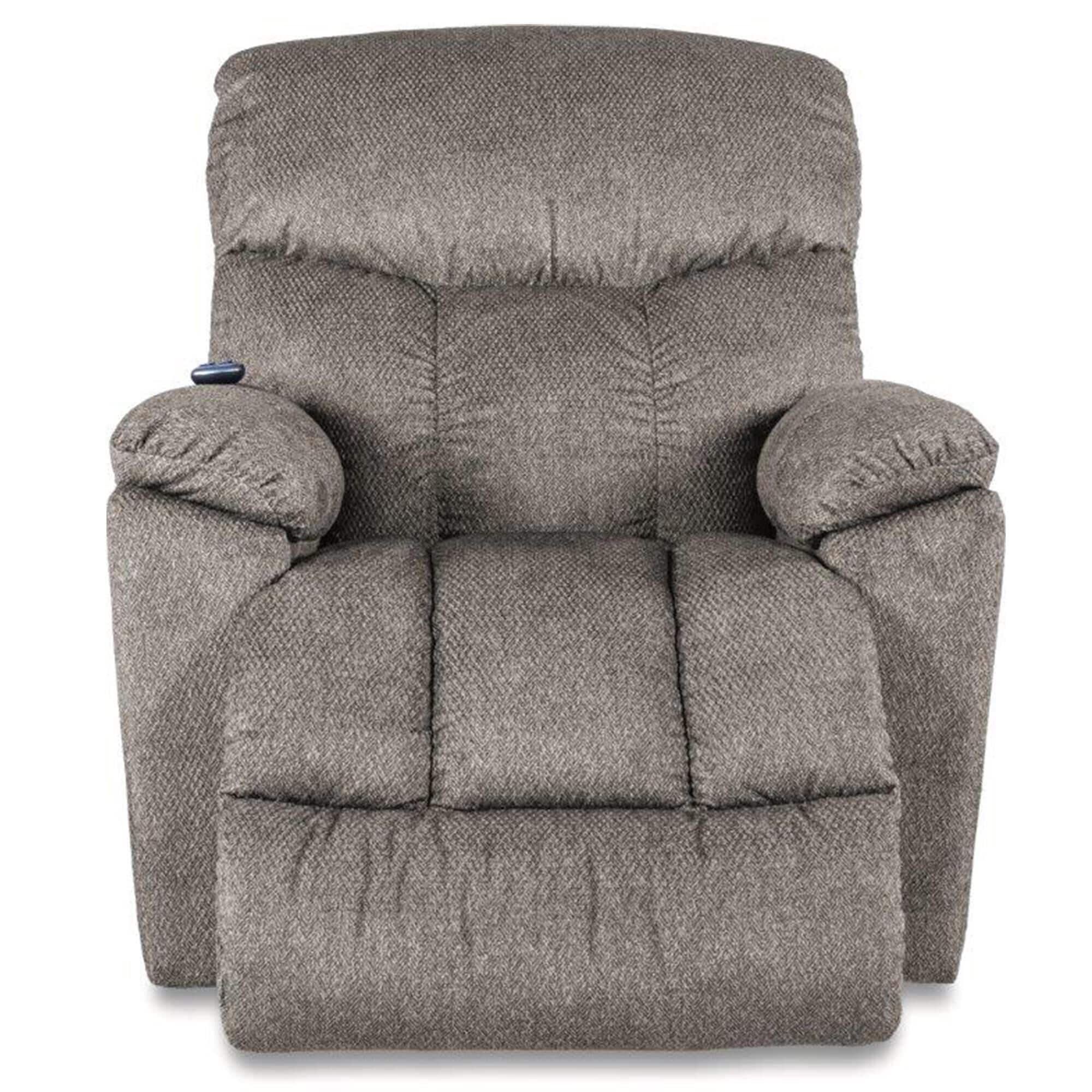 La Z Boy Morrison Power Rocking Recliner with Power Headrest and Lumbar in Dark Silver NFM