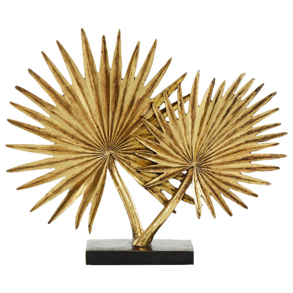 Maple and Jade 19" x 16" Modern Wood Sculpture in Gold, , large