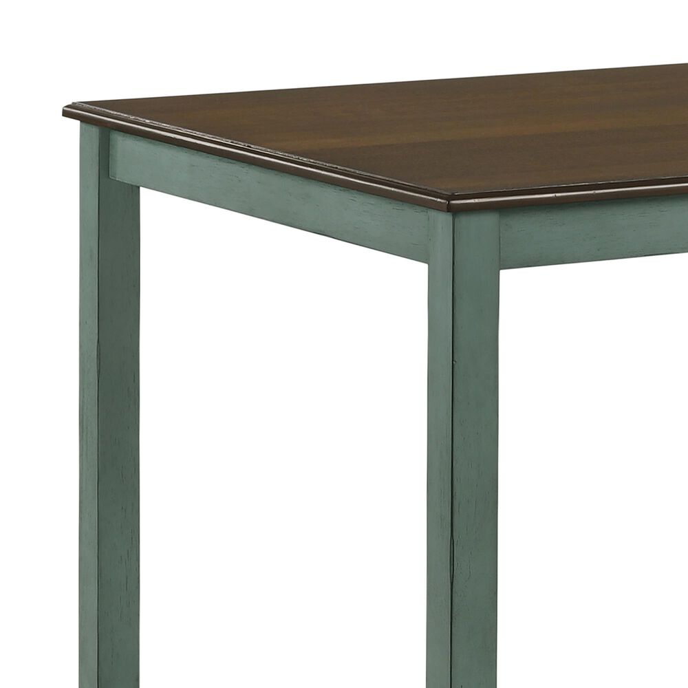 Furniture of America Jamal 5-Piece Counter Height Dining Set in Oak/Antique Green, , large