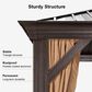 HOMLUX 13" x 15" Outdoor Hardtop Gazebo with Galvanized Steel in Brown, , large