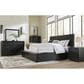 Ashley Londer King Panel Bed  in Black  in Black, , large