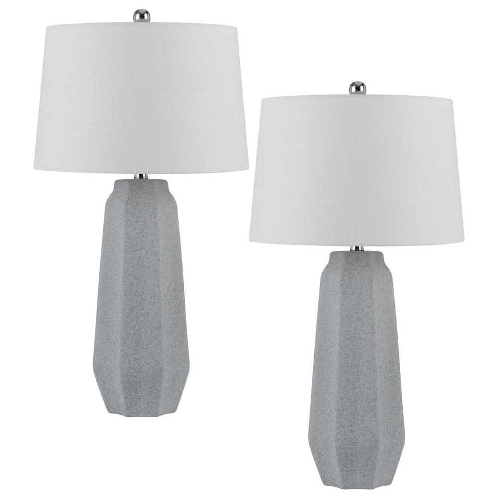 Cal Lighting Drayton Table Lamp in Stone Grey (Set of 2), , large