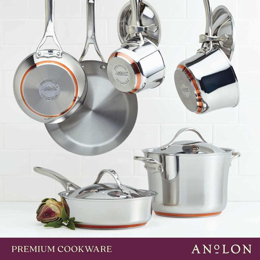 Anolon 10 Piece Nouvelle Copper Stainless Steel Set, , large